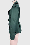 Notched Collar Belted Wrap Coat