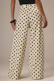 Polka-Dot Wide Leg Jeans