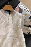 Ruched Textured Sleeveless Vest
