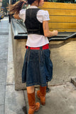 Button-Front Denim Vest