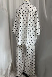 Polka Dot Button-Up Wide Leg Pants Set