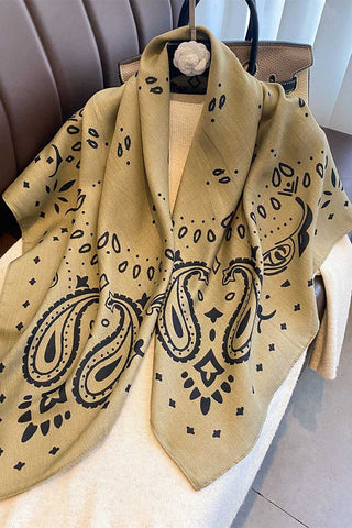 Paisley Print Square Scarf
