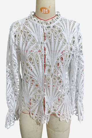 Elegant Eyelet Lace Blouse