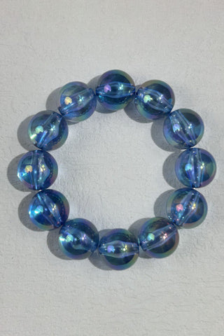Iridescent Bead and Translucent Resin Bangle