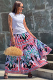 Vibrant Patterned Maxi Skirt