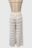 Lace Ruffle Drawstring Wide Leg Pants