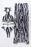 Strappy Bikini Set with Matching Cover-Up