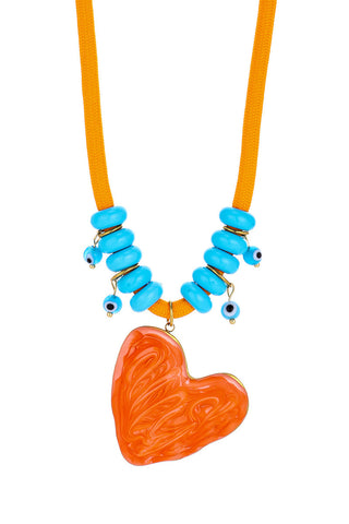 Eclectic Heart Charm Necklace
