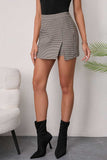 High-Waist Front Slit Mini Skirt