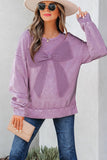 Big Bow Patchwork Pullover Sweatshirt