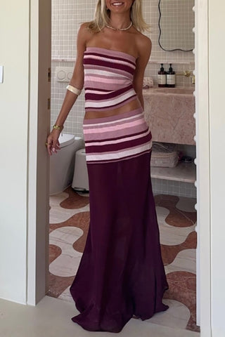 Strapless Sheer Skirt Set