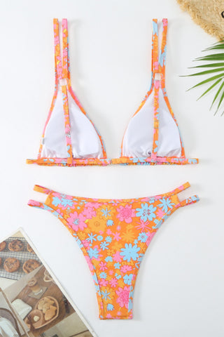 Floral Triangle Bikini Set