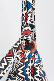 Patterned Knot Strap Hobo Bag