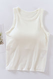 Ribbed Crew Neck Built-In Tank