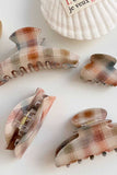 Plaid Acrylic Claw Hair Clip