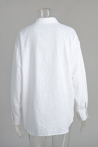 Button-Front Collared Shirt