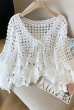 Crochet V-Neck Blouse