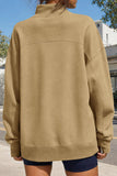 Mock Neck Drop Shoulder Sweatshirt