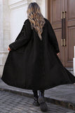 Long Sleeve Button-Front Denim Maxi Coat