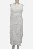 Sleeveless Midi Dress with Side Slits