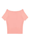 Off-Shoulder Fitted T-Shirt