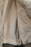 Curly Faux Fur Collar Zip-Up Coat