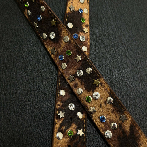 Studded Star Cowhide Belt