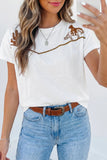 Patterned Western Casual Tee