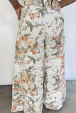 High-Rise Floral Wide-Leg Pants