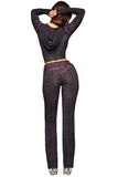 Leopard Print Hoodie and Flare Pants Set