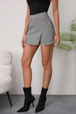 High-Waist Front Slit Mini Skirt