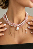 Dangle Pearl and Stone Choker Necklace