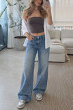 Rhinestone Wide Leg Jeans