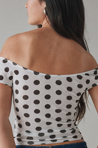 Off-Shoulder Statement T-Shirt