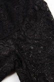 Lace Bell Sleeve Button-Front Maxi Casual Dress