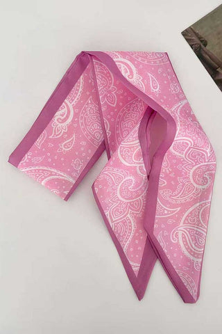 Assorted Print Satin Finish Skinny Scarf