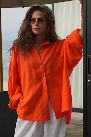 Button-Front Collared Shirt