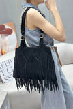 Braid-Handle Fringe Tote