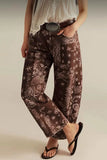 Paisley Print Wide Leg Casual Pants