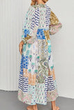 Flowy Patchwork Vacation Dress