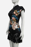 Floral Print Cheongsam Dress