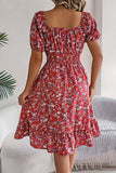 Off-Shoulder Smocked Casual Dress