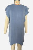 Flutter-Sleeve Casual Dress