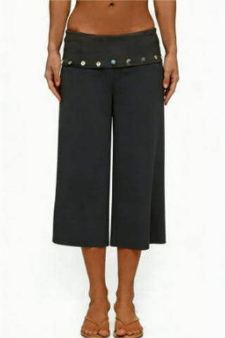 Decorative Button Pants