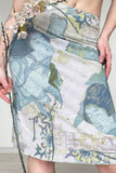 Artistic Print Midi Skirt