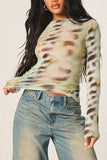 Tie-Dye Crew Neck Long Sleeve T-Shirt