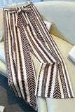 High-Waist Printed Casual Pants