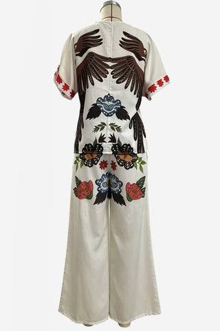 Floral-Printed Pants Set