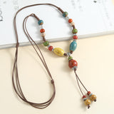 Vintage Beaded Pendant Necklace