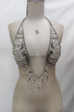 Beaded Halter Cutout Crop Tank